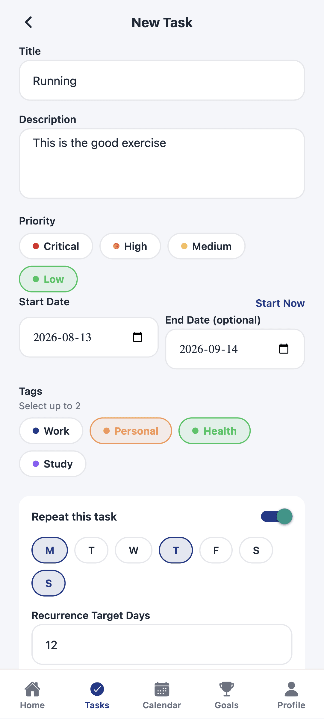 Task & Goal Scheduler screenshot 8 of 16